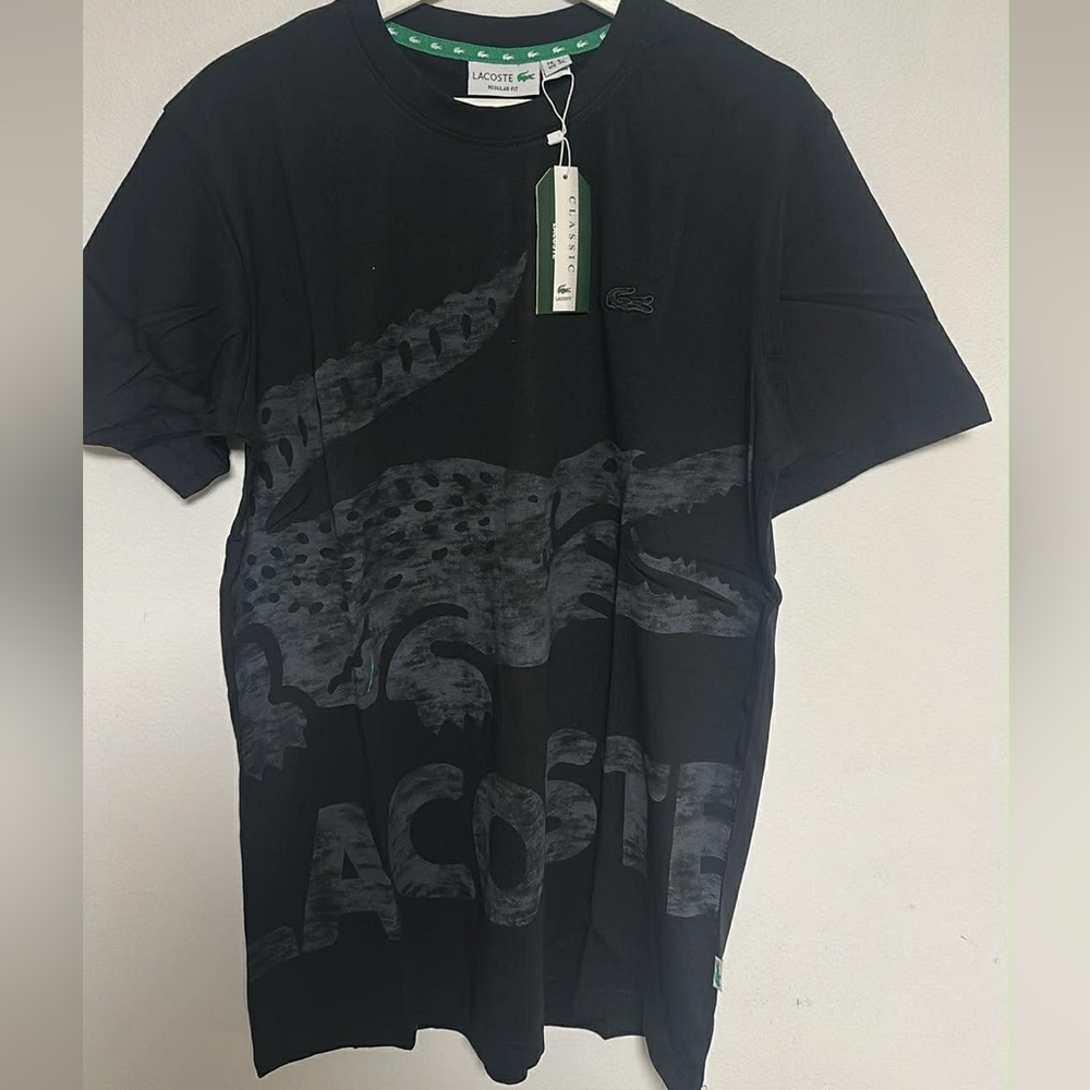 Lacoste Black Crocodile Graphic Tee